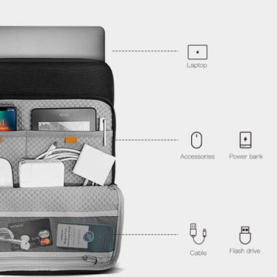 Túi xách chống sốc tomtoc (usa) 360° protection premium  macbook pro/air  new H13- Hàng Chính Hãng