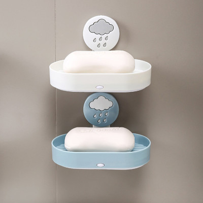 Kệ Dán Tường Để Xà Phòng 2 Tầng Hình Đám Mây Dễ Thương - Chính Hãng GROFA
