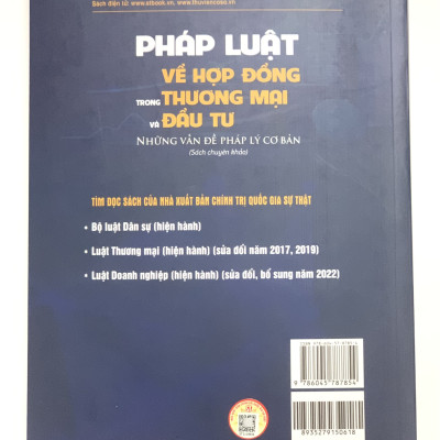 Sách - Pháp Luật Về Hợp Đồng Trong Thương Mại Đầu Tư – Những Vấn Đề Pháp Lý Cơ Bản