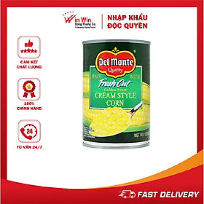 Bắp Kem Đóng Hộp Del Monte 425g - Thương Hiệu Mỹ, SX Thái Lan | Del Monte Cream Style Corn 425g