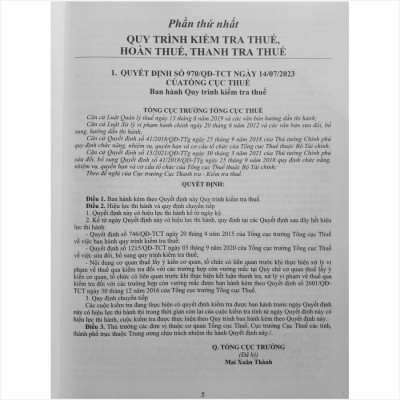 Sách Sổ Tay Nghiệp Vụ Thuế – Quy Trình Thanh Tra, Kiểm Tra, Hoàn Thuế, Phí, Lệ Phí - V2306D