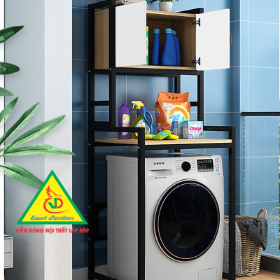 Kệ máy giặt 3 tầng Có Tủ VKMG07 - Nội Thất lắp ráp Viendong Adv