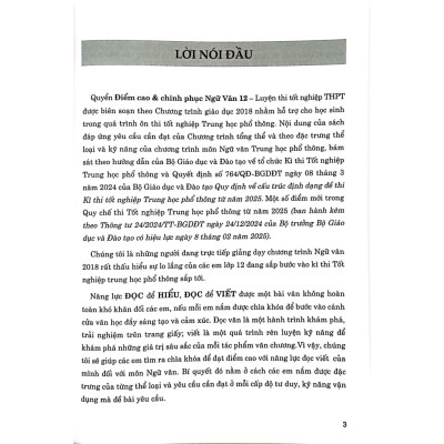 Sách - Điểm Cao Và Chinh Phục Ngữ Văn 12 Luyện Thi TN THPT