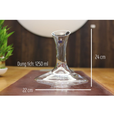 Bình chiết vang pha lê Tiệp Bohemia 2135, dung tích 1250ml - Hàng chính hãng