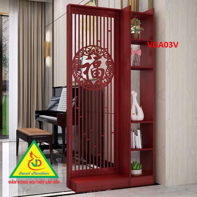 KỆ VÁCH NGĂN PHÒNG KHÁCH , NHÀ BẾP ( 1 VÁCH 1 KỆ) VGA05V