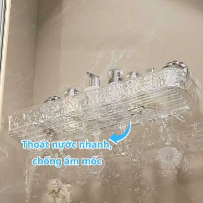 Kệ Để Đồ Phòng Tắm Cốc Hút Chắc Chắn, Chất Liệu PET, Móc Treo Tiện Lợi - HÀNG CHÍNH HÃNG MINIIN