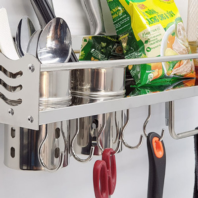 Kệ bếp đa năng Inox Eurolife EL-K1 (Trắng bạc)