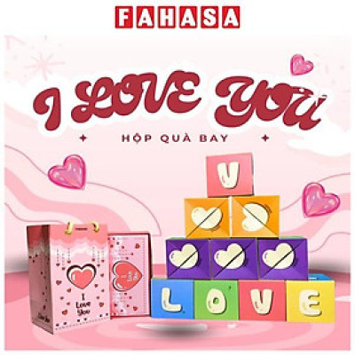 Hộp Quà Tự Bung I Love You 2 - The Kas - Trái Tim Nhiều Màu