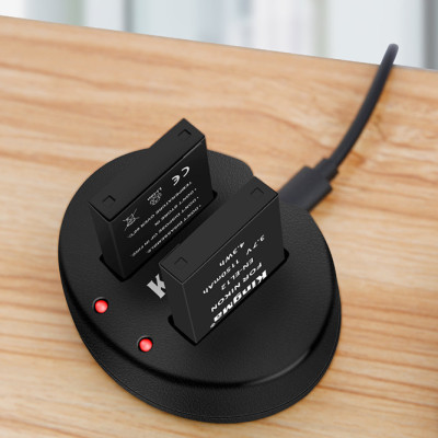 Bộ 2 pin 1 sạc đôi Kingma cho Nikon EN-EL12, Hàng chính hãng