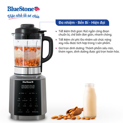 Máy Xay Nấu Sữa Hạt Đa Năng BlueStone BLB-6038 - Công suất 1000W - 7 chương trình nấu - Hàng chính hãng 