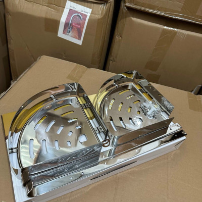 Kệ góc đa năng 2 tầng GG01G, chất liệu inox cao cấp đẹp, bóng, cho bạn thời gian sử dụng dài hạn