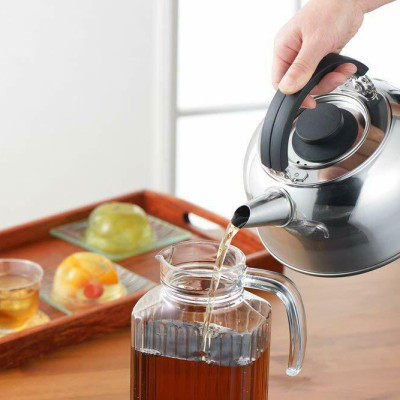 Ấm đun nước bếp từ kèm lọc trà Yoshikawa 2.8L, thiết kế đặc biệt giúp tối ưu phân phối đều nhiệt lượng trong quá trình đun nấu - nội địa Nhật Bản