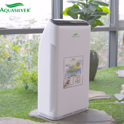 Máy lọc không khí Aquasilver hàng nhập khẩu, khử mùi, UV diệt khuẩn, tạo ion âm, kết nối điện thoại thông minh