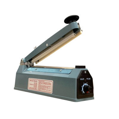 Máy hàn miệng túi có dao cắt PFS-200 hàng chính hãng, khung vỏ nhôm, công xuất thực 300W, đường hàn 200x20(mm) - Hàng nhập khẩu