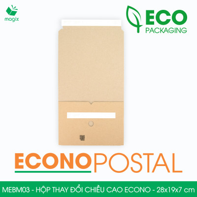 MEBM03 - 28x19x7 cm - 100 hộp carton thay đổi chiều cao siêu tiết kiệm - Hộp đóng sách, hộp gói hàng