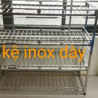 kệ để đồ nhà bếp inox 4 tầng c 100 .d104 .s40 cm 