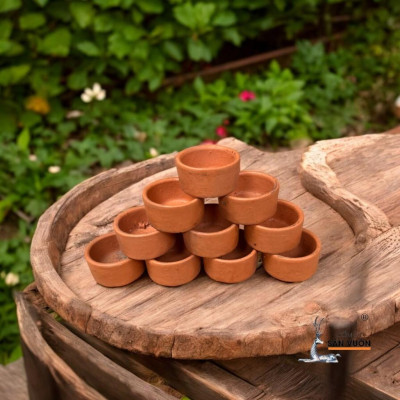 Đế Nến Gốm Đất Nung Mini 3x2cm