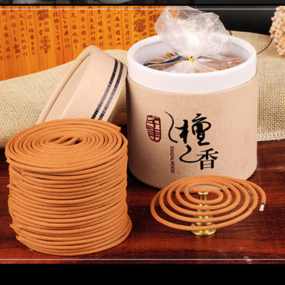 Hộp nhang trầm vòng 48 khoanh làm từ gỗ đàn hương tự nhiên