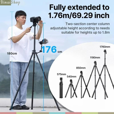 Ulanzi MT-65 - Chân Đế Di Động Điều Khiển Từ Xa Bluetooth Dành Cho Máy Ảnh, Điện Thoại, Tải Trọng 8 Kg - Hàng chính hãng