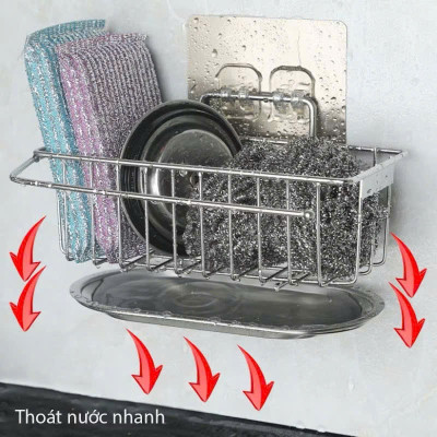 Kệ Để Đồ Rửa Chén Inox 304 Dán Tường - Giá Để Chén Đảm Bảo Sạch Sẽ, Gọn Gàng, Tiện Dụng - HÀNG CHÍNH HÃNG MINIIN