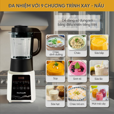 Máy Làm Sữa Hạt Đa Năng BlueStone BLB-6028 -1,75 Lít - (900-1000W) -11 Chương trình - Lưỡi 6 cánh - Bảo hành 24 tháng - Hàng chính hãng