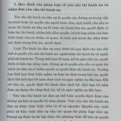 Pháp Luật Về Thủ Tục Thi Hành Án Dân Sự