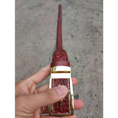Thắt Lưng Da Cá Sấu. Gù Cá Sấu Đẹp Sang Chảnh TS119V (mặt vàng)