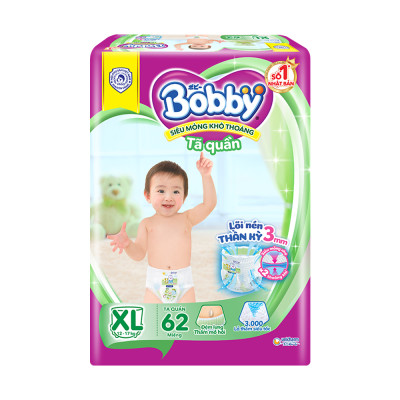 Tã quần Bobby Siêu thoáng M76/L68/XL62/XXL56