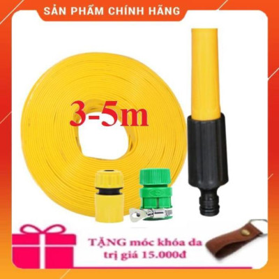 Bộ dây vòi xịt nước ️ , tăng áp 3 lần, loại 3m, 5m 206622-5 cút sập,nối nhựa vàng+ móc khoá