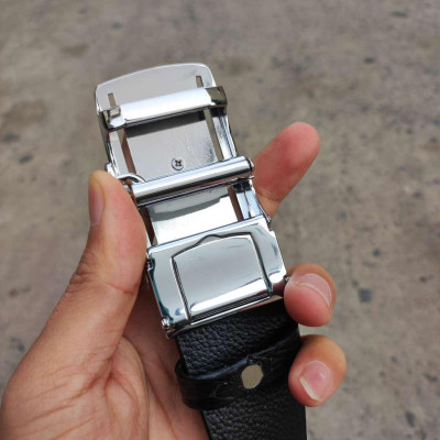 Dây lưng da cá sấu BẢN LỚN phù hợp bụng bia. Da bụng có vân đẹp linh hoạt! (mặt bạc)