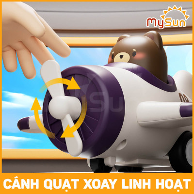 Máy bay đồ chơi mini cho bé trai chạy lên dây cót trẻ em gái MySun