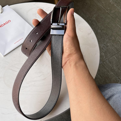 Thắt lưng nam phong cách hàn quốc đầu khóa xoay 360 độ da bò cao cấp PANDAGO Felix 03