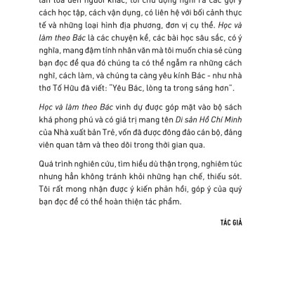 Di Sản Hồ Chí Minh - Học Và Làm Theo Bác
