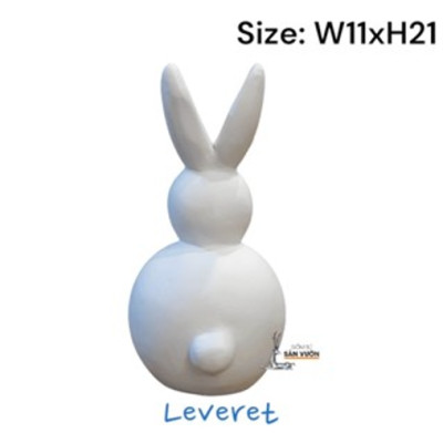Tượng Gốm Trang Trí Hình Chú Thỏ Con