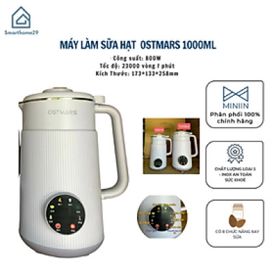 Máy Làm Sữa Hạt, Máy Nấu Sữa Hạt OSTMARS Hàng Chính Hãng MINIIN 1000ml - 8 Chức Năng Xay Nấu Tiện Lợi