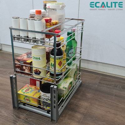 Kệ đựng gia vị chai lọ Ecalite EL-NP35B - Tủ ngang 350mm - Hàng chính hãng