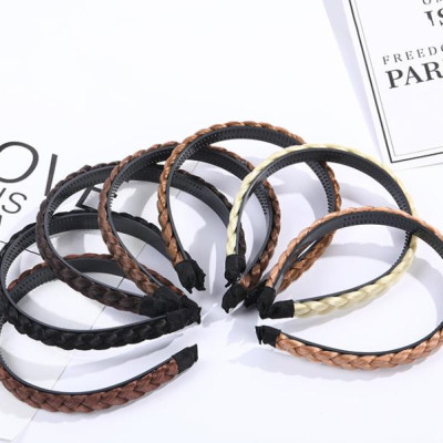 Bờm tóc nam nữ unisex kiểu giả tóc tết dễ thương BN97 mẫu mới - Nâu nhạt S2