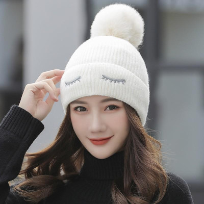 Mũ Len Nữ Trùm Tai Lót Lông Phong Cách Hàn Quốc Dễ Thương