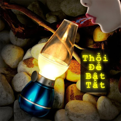 Đèn Dầu Cảm Ứng Điện Tử LED Thông Minh - Thổi Bật Tắt, Tiết Kiệm Điện