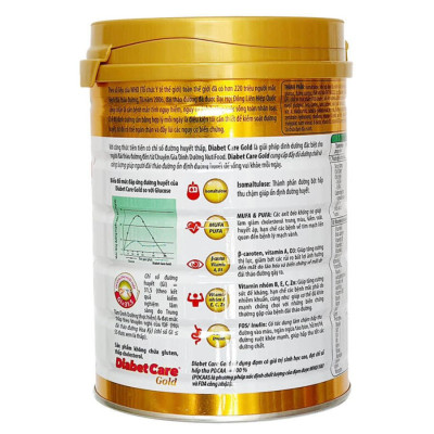 Combo 2 hộp sữa bột DIABETCARE GOLD hãng Nutifood giành cho người bị  Đái tháo đường và tiền đái tháo đường-> Tặng ngay khăn lau đa năng
