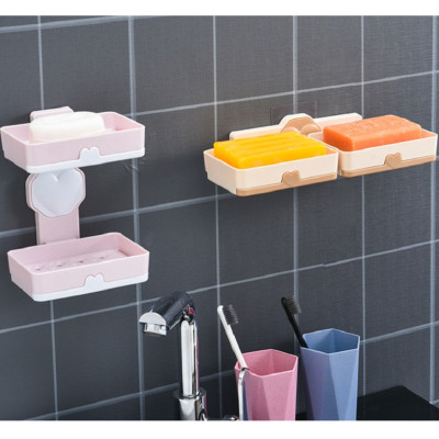 Kệ đựng xà phòng nhà tắm 2 tầng xoay 360 ( Giao màu ngẫu nhiên) - Chính hãng