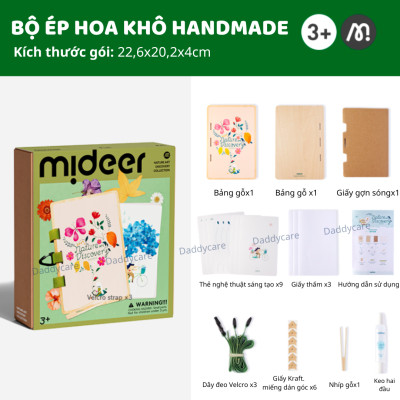 Bộ ép hoa khô, khung làm hoa khô trang trí dụng cụ handmade Mideer Nature Art Discovery Collection