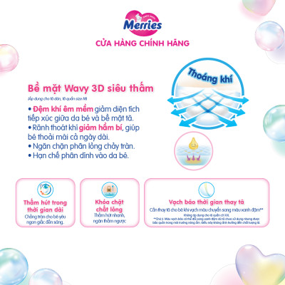 Thùng 2 Tã/bỉm dán Merries cộng miếng đủ size NB82/S76/M60