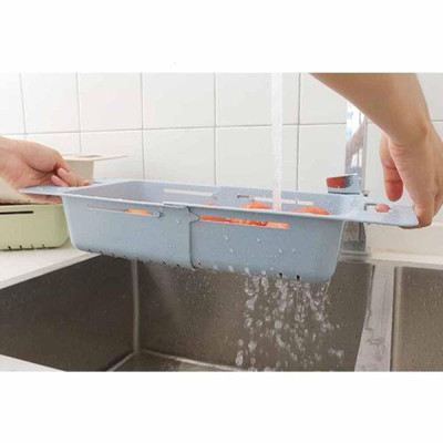 Rổ Nhựa Gác Bồn Rửa Bát Đa Năng Gấp Gọn, Khay Để Bồn Rửa Bát Rỗ Úp Chén, Rửa Chén, Thu Gọn Giao Màu Ngẫu Nhiên