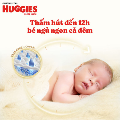 Combo 3 Tã/bỉm dán Huggies Skincare Super Jumbo M76+3/L68/XL60/XXL54