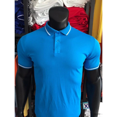 Áo Thun Có Cổ Cá Sấu Mè Thời Trang 24h Màu Xanh Ya Siêu Nhẹ Mát