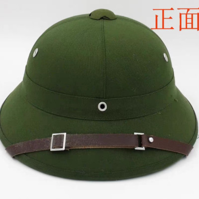 mũ cối tàu cốt phíp vải gabadin màu nâu