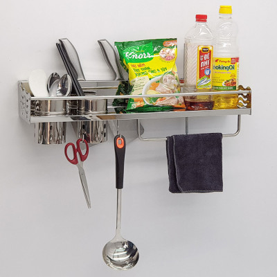 Kệ bếp đa năng Inox Eurolife EL-K1 (Trắng bạc)