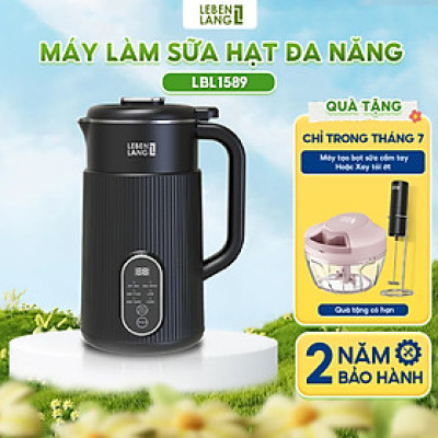 Máy làm sữa hạt đa năng Lebenlang LBL1589, làm sữa hạt nhanh trong 25 phút, công suất 600W, dung tích 1000ml, bảo hành 2 năm - hàng chính hãng