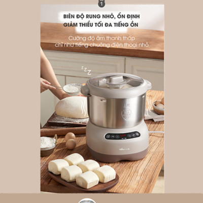 Máy Trộn Bột Ủ Bột Lên Men Tự Động BEAR HMJ-A70C1 Chống Dính Dung Tích 7 Lít Công Suất 250 W - Hàng Chính Hãng